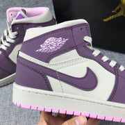 Air Jordan 1 Mid Pink Purple Sneakers 555112-500