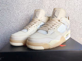 Jordan 4 Off-White Sail Sneakers
