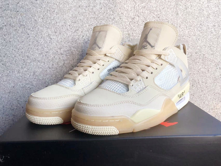 Jordan 4 Off-White Sail Sneakers