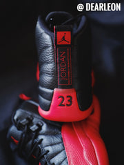 Jordan Air Jordan 12 Retro Flu Game Black Red Sneakers