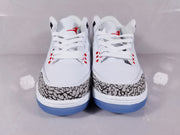 Air Jordan 3 Retro White Red Sneakers with Elephant Print
