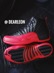 Jordan Air Jordan 12 Retro Flu Game Black Red Sneakers